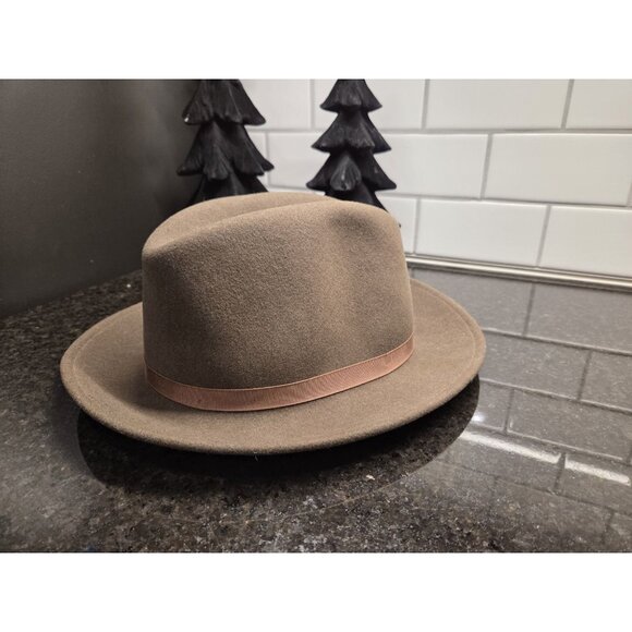 VTG Pendleton 100% Virgin Wool Fedora Hat Sz XL Brown USA AB214-70027 Structured - Picture 4 of 14